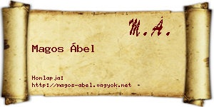 Magos Ábel névjegykártya