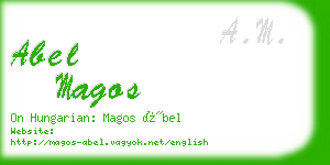 abel magos business card
